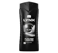 Lynx Men Black 3-in-1 Hair, Face and Body Wash Shower Gel with a frozen pear & cedarwood scent for an all day fresh & clean feel 500 ml