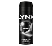 Lynx Men Black Deodorant Body Spray with a frozen pear & cedarwood scent for 48 hours of odour-busting, high definition fragrance 150 ml