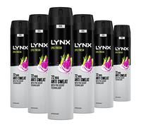 Lynx Epic Fresh XXL Anti-Perspirant Aerosol Men's Deodorant Spray with ProScent technology and a grapefruit & tropical pineapple scent for 72 hours protection against odour and wetness 6x 250 ml