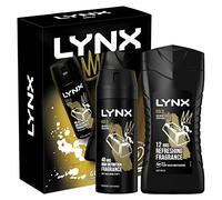 Lynx Men Gold Duo Gift Set - Body Spray 150ml & Shower Gel 225ml, Stocking Filler for Him