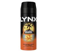 Lynx Men Sunset Fresh Deodorant Body Spray with a mango & mandarin scent for 48 hour all-over freshness 150 ml, Pack of 6