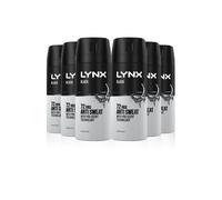72H Sweat Protection 'Anti-Perspirant Deodorant' 150ml, 6pk Lynx Black One Size