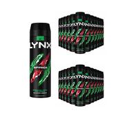 Lynx Men's Africa Body Spray XL 48-Hour HD Fragrance Deodorant, 200ml, 24 Pack in Black Lynx Black