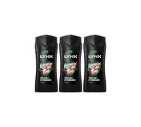 Lynx Men's Africa Energy Boost 'Shower Gel' Bodywash, 3x 500ml in Green Lynx Green