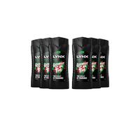 Lynx Men's Africa Energy Boost Shower Gel 'Bodywash' 500ml, 6 Pack in Green