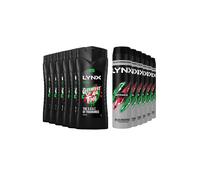 Lynx Africa Shower Gel 500ml and 72H Fresh Anti-Perspirant Deodorant Spray 250ml 6 Pack