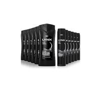 Lynx Black Shower Gel 500ml and 48H Protection Deodorant Body Spray 250ml 6 Pack
