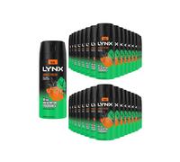 Lynx Men's Body Spray Jungle Fresh 48H HD Fragrance Deodorant 150ml, 36 Pack in Black