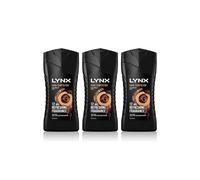Lynx Dark Temptation 12-H Refreshing Shower Gel Body Wash, 3x225ml