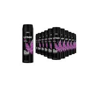 Lynx Men's Excite Body Spray XL 48-Hour HD Fragrance Deodorant, 200ml, 12Pack in Black