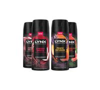 Lynx Men's Fine Fragrance Body Spray 4-Pack Bundle 150ml in Black