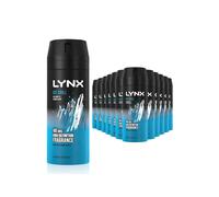 Lynx Ice Chill Body Spray 150ml 12 Pack Mens Deodorant 48H Mint & Lemon Scent