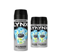 Lynx Ice Chill Body Spray 150ml 3 Pack Mens Deodorant 48H Mint & Lemon Scent