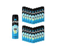 Lynx Men's Ice Chill Body Spray XL 48-Hour HD Fragrance Deodorant, 200ml, 18 Pack in Black
