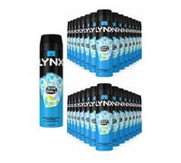 Lynx Men's Ice Chill Body Spray XL 48-Hour HD Fragrance Deodorant, 200ml, 30 Pack in Black Lynx Black