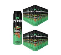 Lynx Men's Jungle Fresh Body Spray XL 48Hr HD Fragrance Deodorant, 200ml, 36 Pack in Green Lynx Green