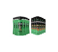 Lynx Men's Jungle Fresh Shower Gel 500ml with Body Spray, 250ml, 6 Pack Each in Green