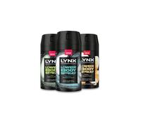 Lynx Lower Body Bundle of 2x Body Spray Coconut + Sandalwood and Pear + Cedarwood Alcohol and Aluminium-Free Deodorant for Men with 72 Hours of Freshness, 100 ml