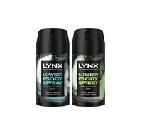 Lynx Men's Lower Body Spray Duo Coconut Sandalwood & Pear Cedarwood in Black