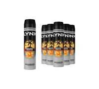 Lynx Men Sunset Fresh Deodorant Body Spray Antiperspirant with a mango & mandarin scent and 72 hour invisible sweat protection 250 ml, Pack of 6