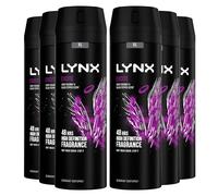 Lynx Mens XL 48-H High Definition Fragrance Excite Body Spray Deodorant 6 Pack, 200ml - Black Lace - One Size