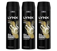 Lynx Mens XL 48-H High Definition Fragrance Gold Body Spray Deodorant 3 Pack, 200ml - One Size