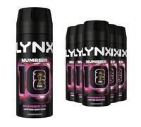 Lynx Number 10 FIFA Limited Edition Aerosol Body Spray Deodorant 150ml, 6 Pack - Mens Fresh Citrus & Watermelon Scent, Long-Lasting Odour Protection, Energising Fragrance for Daily Use