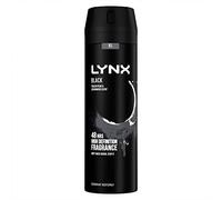 Lynx Pack of 6 XL Black 48 Hours High-Definition Fresh Frozen Pear & Cedarwood Scent Body Spray Deodorant with dual-action odor-busting zinc technology, 200ml