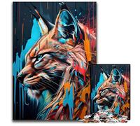 LYNX Panorama Set LeftPuzzles 1000 Pieces for Adults paper Puzzles Brain Teaser Game Interactive Family Game Suitable for Ages 14 1000 PCS(38x26cm)