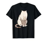 Lynx Point Siamese Cat Cartoon Feline Graphic Design Value Graphic T-Shirt, Men, Black, S