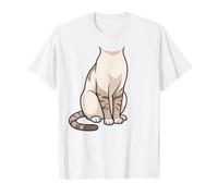 Lynx Point Siamese Cat Cartoon Feline Graphic Design Value Graphic T-Shirt, Men, White, XL