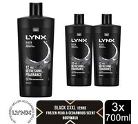 Lynx Shower Gel 12H Refreshing Fragrance with 100% Moisturisers 700ml, 3 Pack