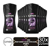 Lynx Shower Gel 225ml 30 Pack Mens Body Wash 12H Fresh Multipack Range