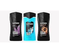 Lynx Shower Gel 3 Pack Refreshing Fragranced Body Wash. Excite 12H, Dark Temptation 12H, Ice Chill 24H Bundle