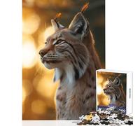 Lynx Sunset Elegant Jigsaw Puzzle 1000 Piece for Teenagers Serene Peaceful Play Activity Peaceful Calm Stress Relief (38X52cm)