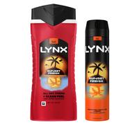 Lynx Men's 6x of Each Sunset Fresh Body Wash, 500ml with Body Spray, 250ml in Red