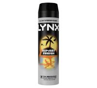 Lynx XL Sunset Fresh Antiperspirant Deodorant Spray for Men 200ml 72H Invisible Sweat Protection Mango & Mandarin Fragrance Lynx Antiperspirant Spray for Men Aerosol