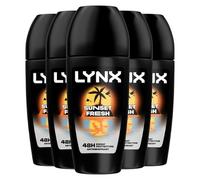 Lynx Sunset Fresh Antiperspirant Roll-on Multipack With Mango and Mandarin Scent Long Lasting Fragrance with 48 Hours Sweat Protection Deodorant for Men 50 ml, 5 Pack