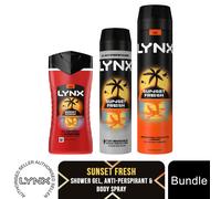 Lynx Sunset Fresh Bundle 200ml Anti Perspirant 250ml Body Spray 225ml Body Wash