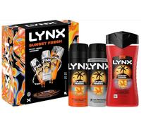 LYNX Sunset Fresh Gift Set body spray, body wash & antiperspirant trio perfect for any occasion 3 piece