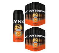 Lynx Sunset Fresh Men's Deodorant Body Spray 150ml, 18 Pack in Black Lynx Black
