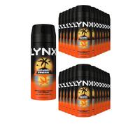 Lynx Sunset Fresh Men's Deodorant Body Spray 150ml, 24 Pack in Black Lynx Black