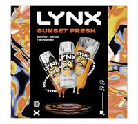 Lynx Sunset Fresh Trio Gift Set with a body spray, a body wash and an anti-perspirant perfect for any occasion 3 piece