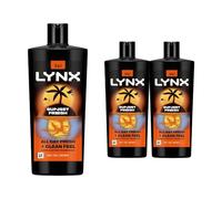 Lynx XXL Body Wash Multipack Sunset Fresh 3-in-1 Men's Shower Gel for Hair, Face & Body 12H Sweat and Odour Protection Energising Mango and Mandarin Scent 700ml, 3 Pack