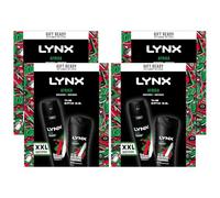 Lynx THE EPIC O.G. Africa 48 H High Definition Fragrance XXL Bodyspray 250 ml & 12 H Refreshing Bodywash 225 ml 2 Pieces Ready to Wrap Gift Set For Him,4pk