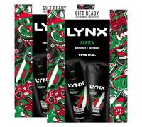 Lynx THE O.G. Africa Duo 48Hrs Odour Protection Body Spray 150 ml and 12Hrs Refreshing Fragrance Body Wash 225 ml 2 Pieces Ready to Wrap Gift Set for Him,2pk
