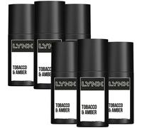 Lynx Urban Deodorant Pump Spray Tobacco & Amber 0% Gas - Bold Smoky-Sweet, 100ml 6 Pack - 9130179