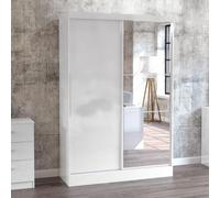 Lynx White Gloss 2 Door Sliding Mirror Wardrobe