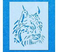 Lynx Wild Cat Stencil: Mylar Airbrush Wall Art Painting Crafts - 190 Micron-A4 Stencil - Design Size (220 x 170 mm)