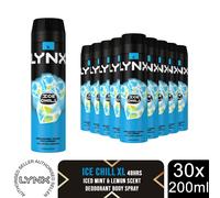 Lynx XL 48-Hour High Definition Fragrance Body Spray Deodorant, 30 Pack, 200ml